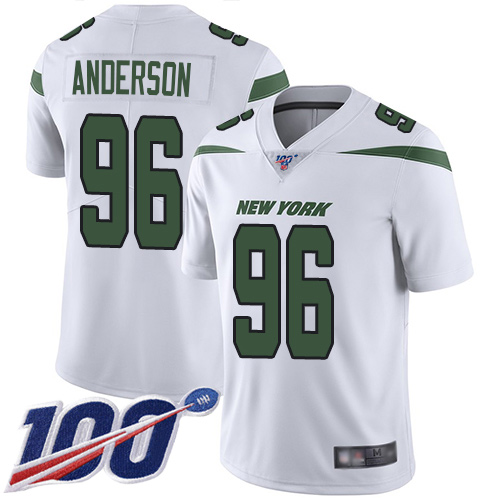 New York Jets Limited White Youth Henry Anderson Road Jersey NFL Football 96 100th Season Vapor Untouchable